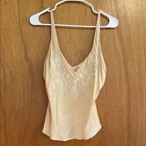 Embroidered Cream Women's Top